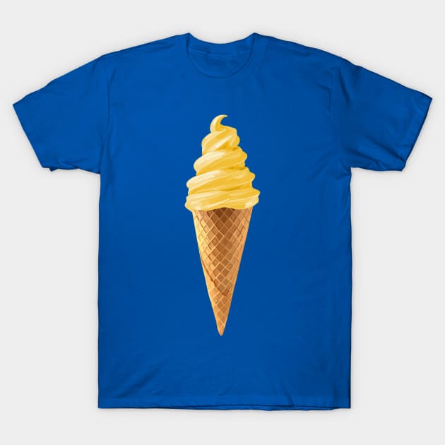 Yellow Lemon Soft Serve Ice Cream Cone T-Shirt by Art by Deborah Camp